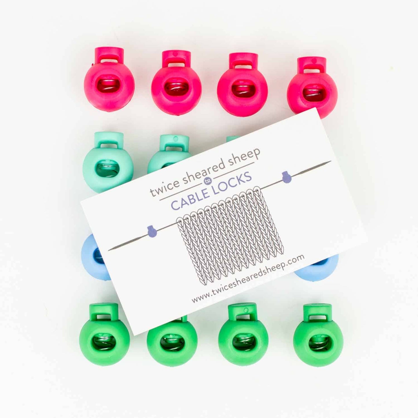 Cable Locks - Circular Needle Cord Stops - 2 pair: Medium (up to US 8)