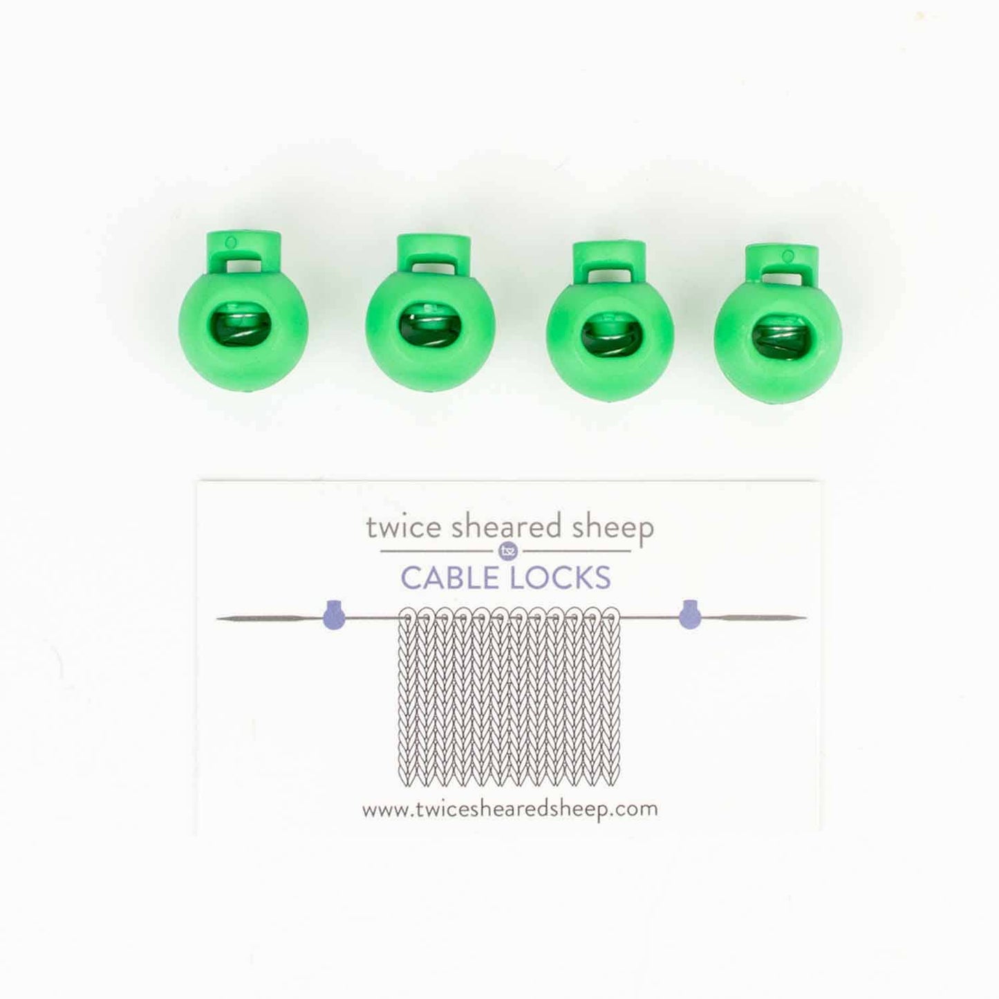 Cable Locks - Circular Needle Cord Stops - 2 pair: Small (up to US 6)