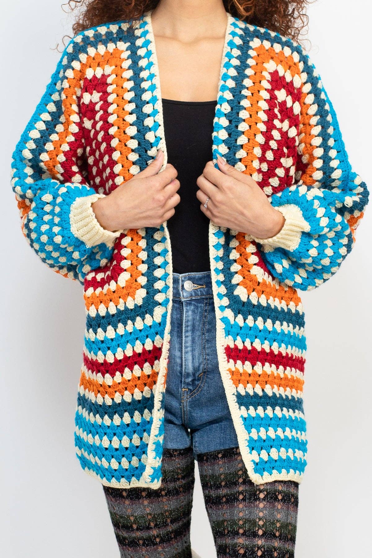 Fiesta Crocheted Cardigan: S/M