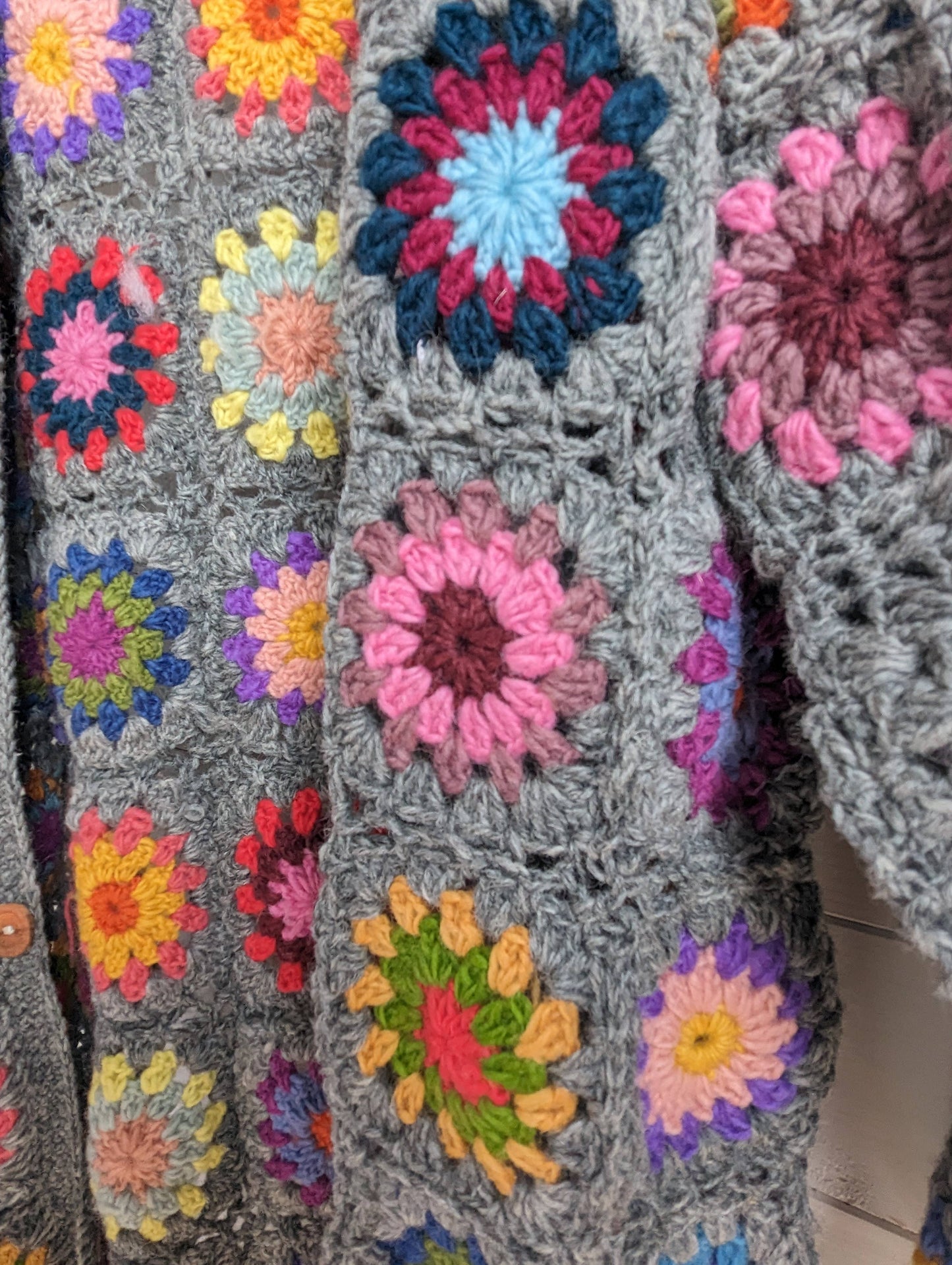 Vintage Granny Square Coatigan