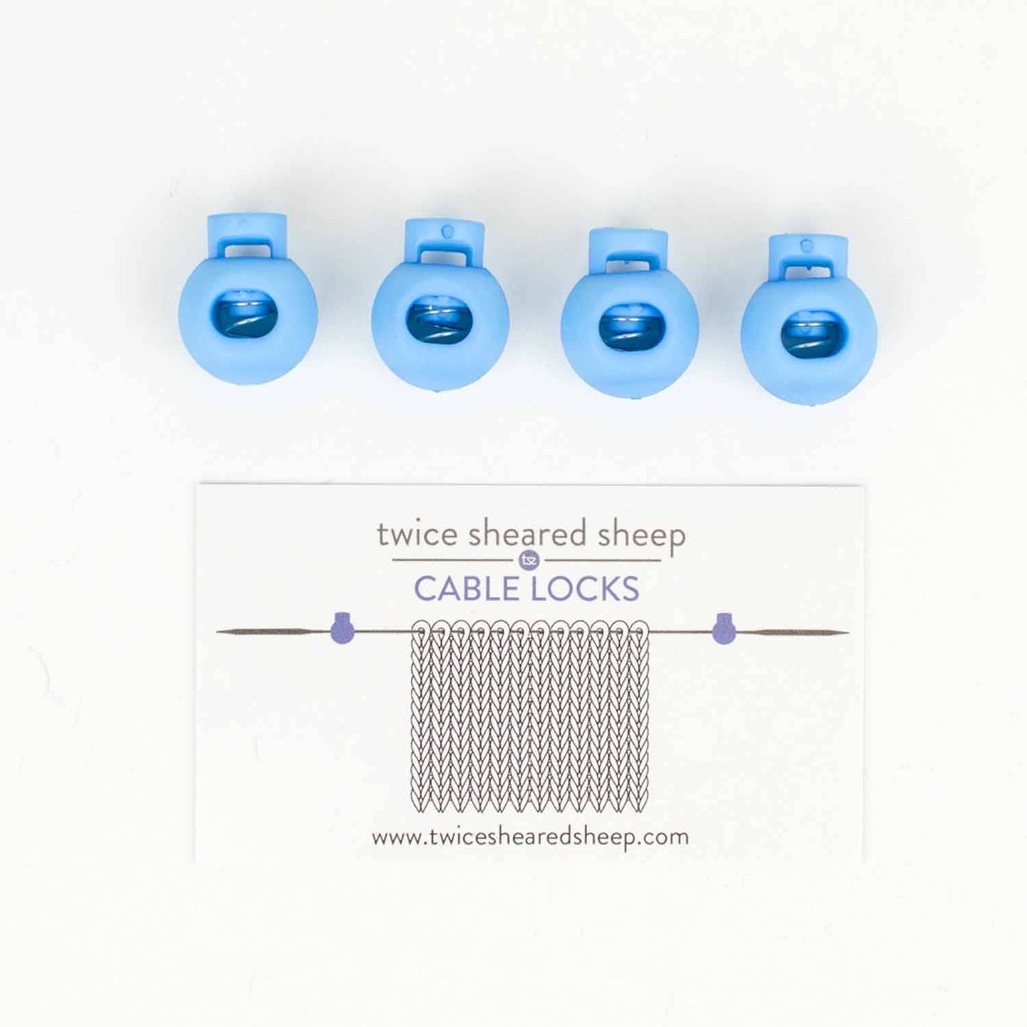 Cable Locks - Circular Needle Cord Stops - 2 pair: Medium (up to US 8)