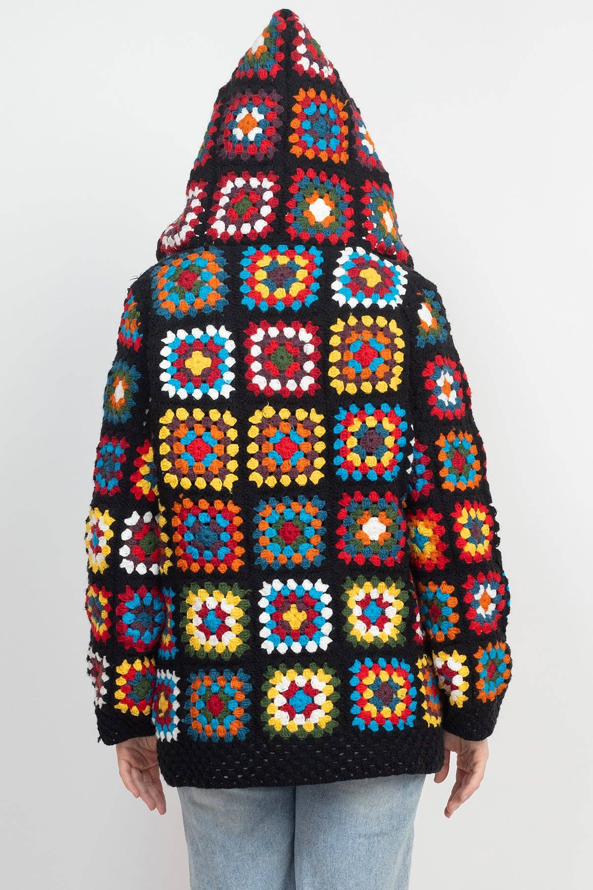 Patchwork Crochet Baja Hoodie