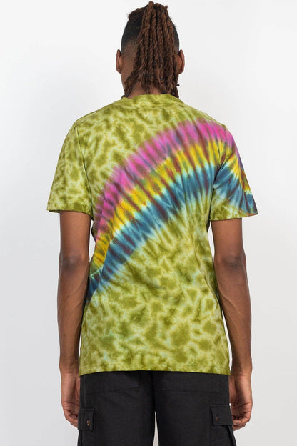 Unisex Rainbow Arc Tie-Dye T-Shirt: Sage