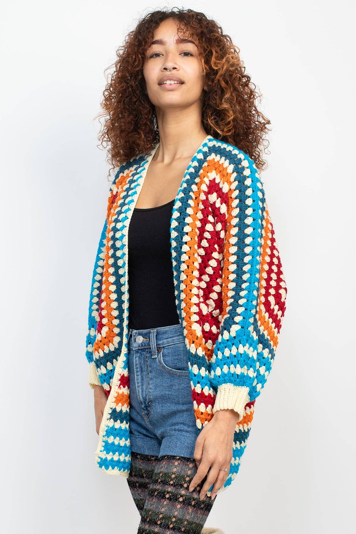 Fiesta Crocheted Cardigan: S/M