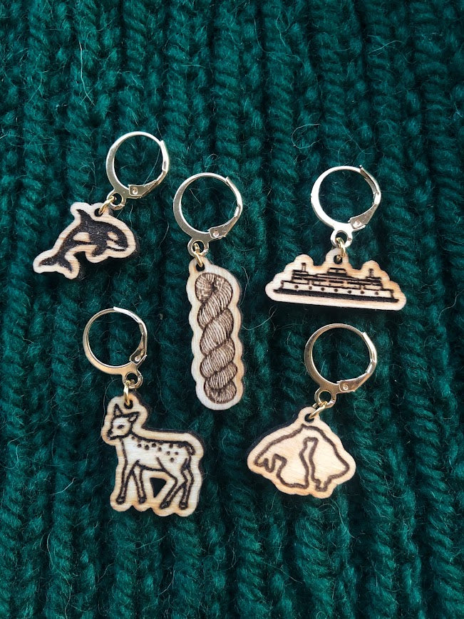 Salish Sea Stitch Markers