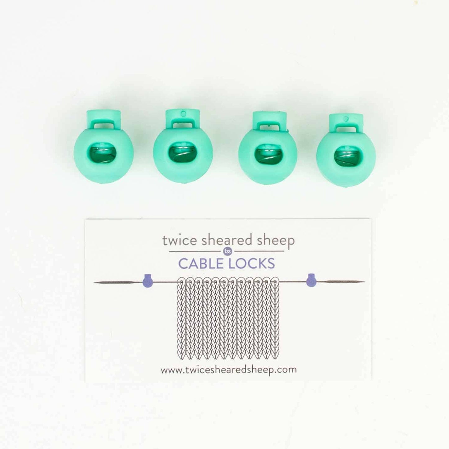 Cable Locks - Circular Needle Cord Stops - 2 pair: Small (up to US 6)