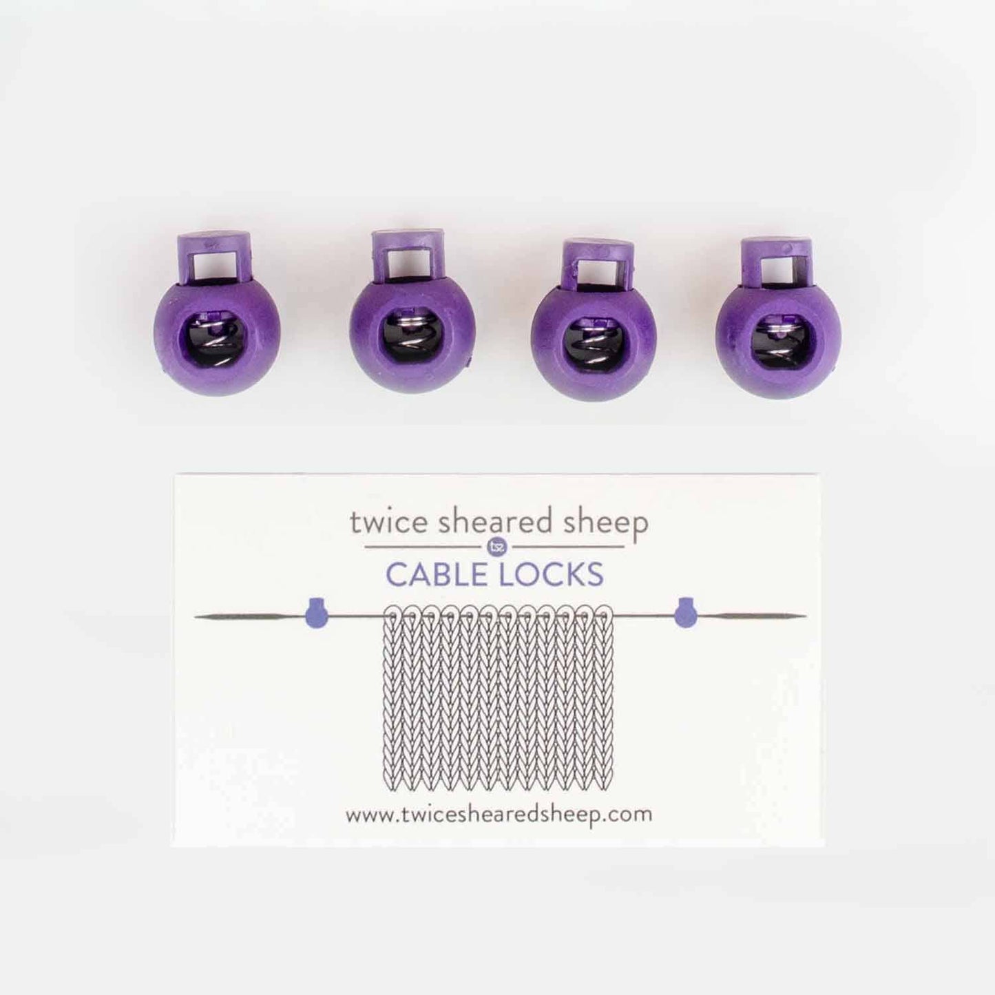 Cable Locks - Circular Needle Cord Stops - 2 pair: Small (up to US 6)