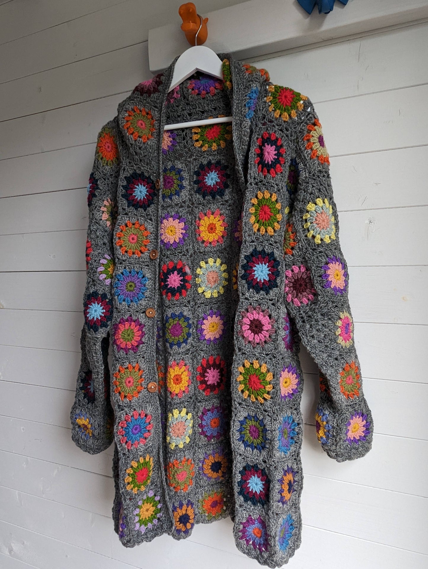 Vintage Granny Square Coatigan