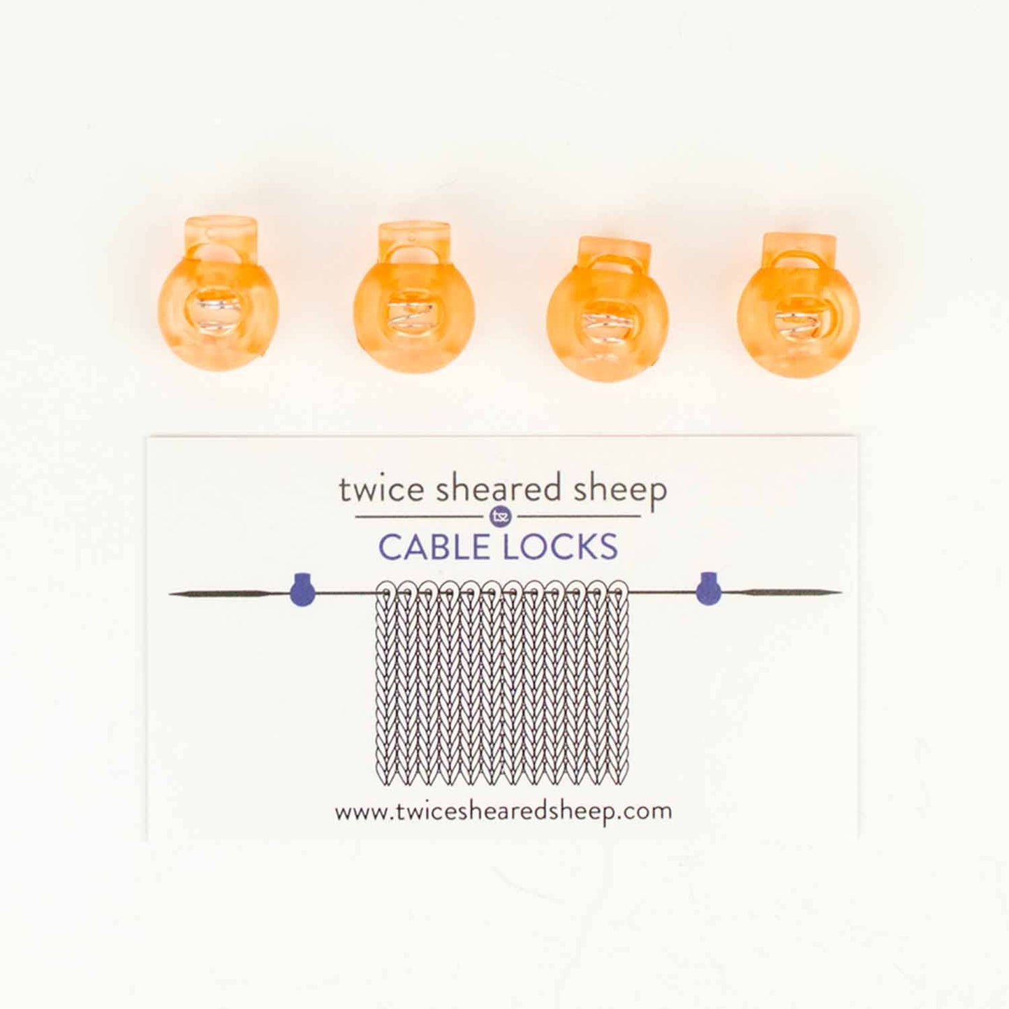 Cable Locks - Circular Needle Cord Stops - 2 pair: Small (up to US 6)