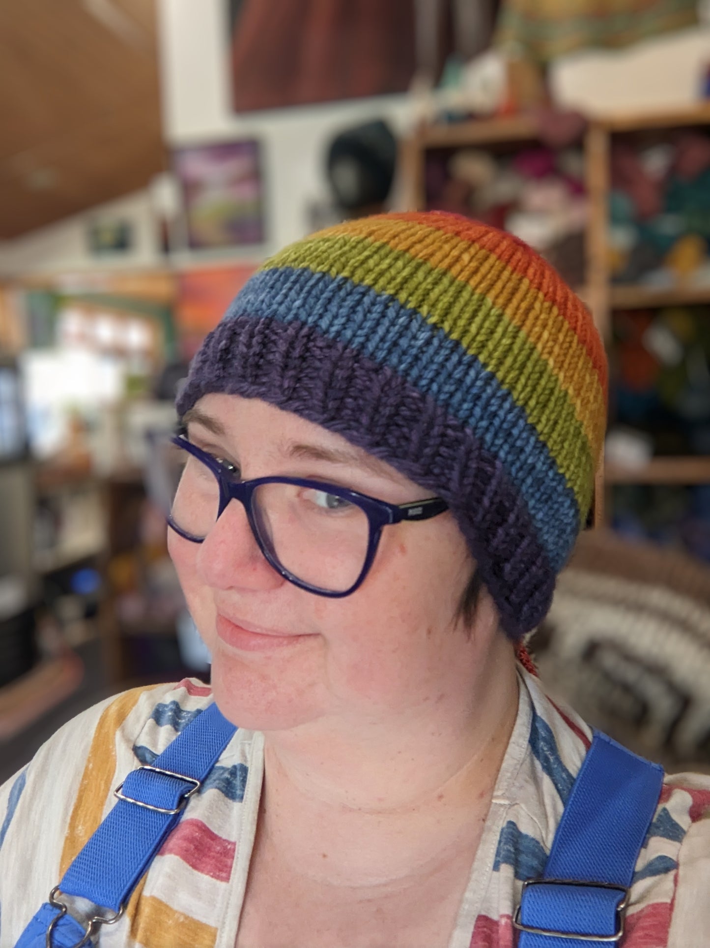 Chunky Rainbow Pride Hat Kit
