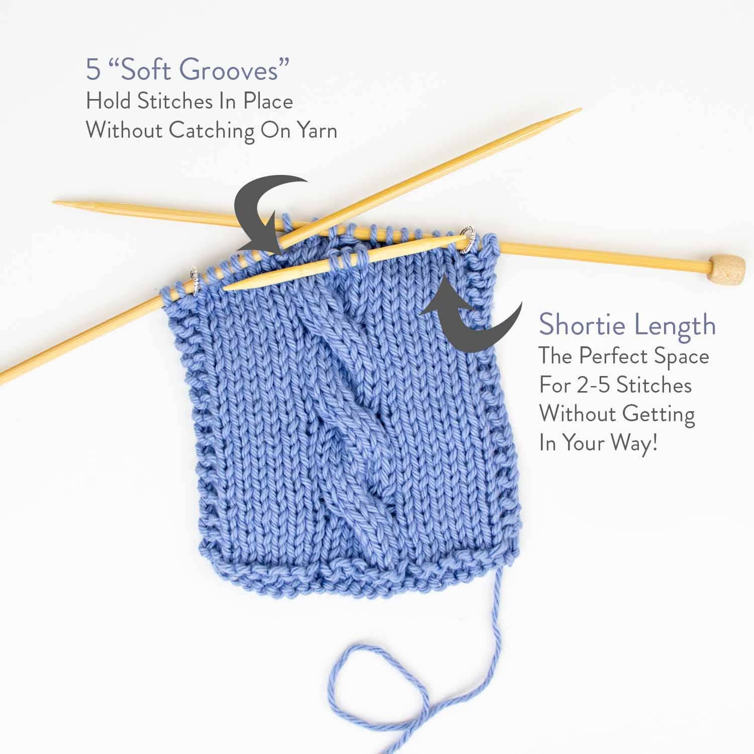 Shortie Bamboo Cable Needles For Knitting – Salish Sea Yarn Co.