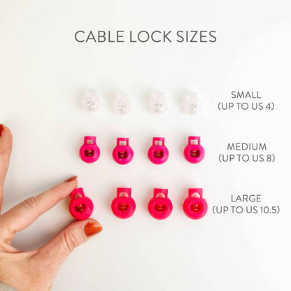 Cable Locks - Circular Needle Cord Stops - 2 pair: Small (up to US 6)